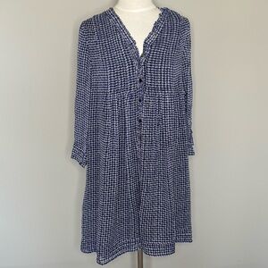 Diane Von Furstenberg DVF Silk Blue Layla Dress 3/4 Sleeve Mini Dress Ruffle, 2